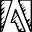 Adobe sketched logo outline Symbol 64x64