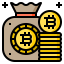 Биткойн-сумка иконка 64x64