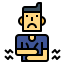 Stomach flu icon 64x64