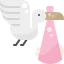 Bird stork icon 64x64