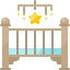 Baby bed icon 64x64