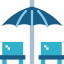 Sun umbrella icon 64x64