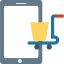 Mobile shopping icon 64x64
