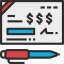 Bank check icon 64x64