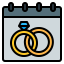 Wedding rings icon 64x64