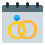 Wedding rings icon 64x64