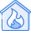 Burning house icon 64x64