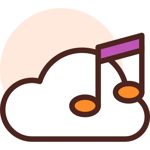 Music cloud icon