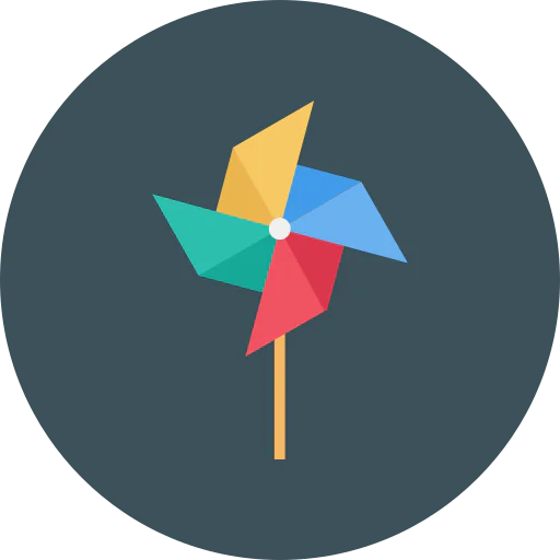 Toy windmill icon