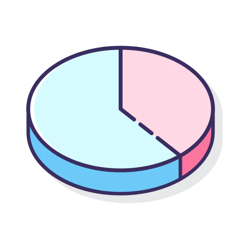 Pie chart ícono