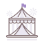 Цирковая палатка иконка 64x64