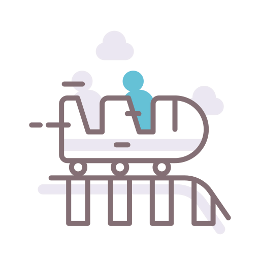 Roller coaster icon