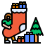 Christmas sock icon 64x64