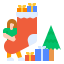 Christmas sock icon 64x64