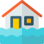 Flooded house icon 64x64