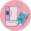Smart refrigerator icon 64x64