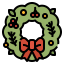 Christmas wreath icon 64x64