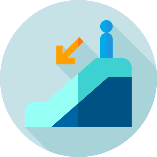 Escalator down icon