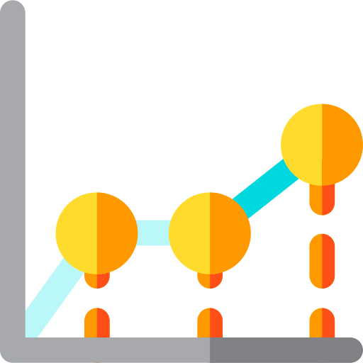 Line graph icon