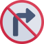 No turn right іконка 64x64