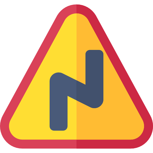 Right reverse bend icon