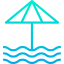 Sun umbrella icon 64x64