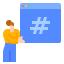 Hashtag Symbol 64x64