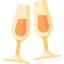 Champagne glasses icon 64x64