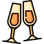 Champagne glasses icon 64x64