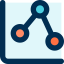 Line chart icon 64x64