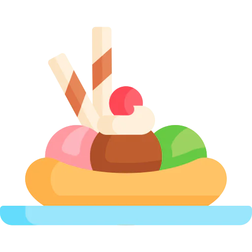 Banana split icon