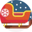 Santa claus sled icon 64x64