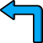 Left turn icon 64x64