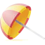 Sun umbrella icon 64x64