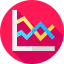 Line chart icon 64x64