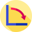 Line chart icon 64x64
