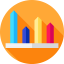 Bar chart icon 64x64