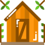 Wood house icon 64x64