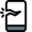Cracked smartphone Symbol 64x64