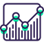 Line chart icon 64x64