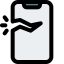 Cracked smartphone Symbol 64x64