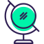 Earth globe icon 64x64