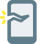Cracked smartphone Symbol 64x64