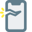 Cracked smartphone Symbol 64x64