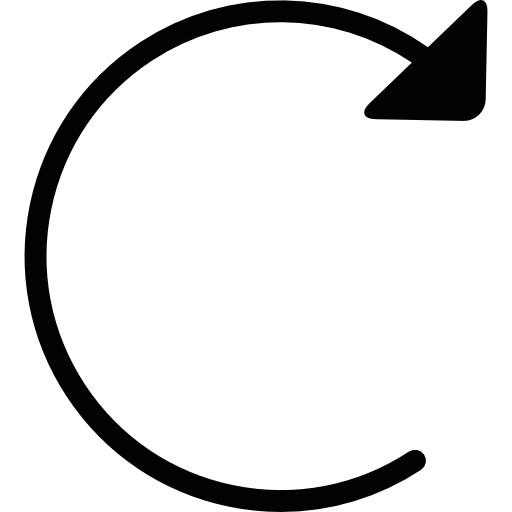 Thin refresh arrow icon