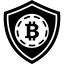 Bitcoin safety shield symbol icône 64x64