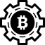 Bitcoin mechanic symbol icône 64x64