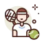 Tennis player icon 64x64