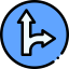 Go straight or right Ikona 64x64