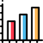 Bar chart icon 64x64